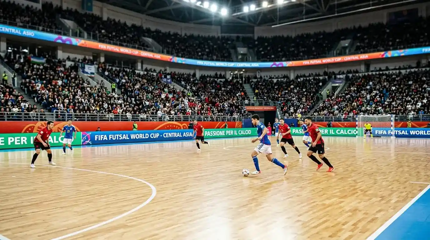 Squadre nazionali in azione durante un match della FIFA Futsal World Cup 2024